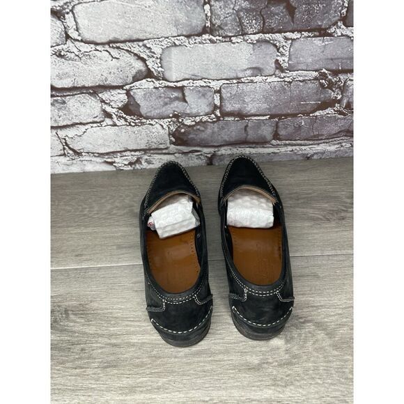 Salvatore Ferragamo Sport Black Suede Almond Toe Loafers Women’s 8.5AA US/38.5EU - Picture 4 of 16